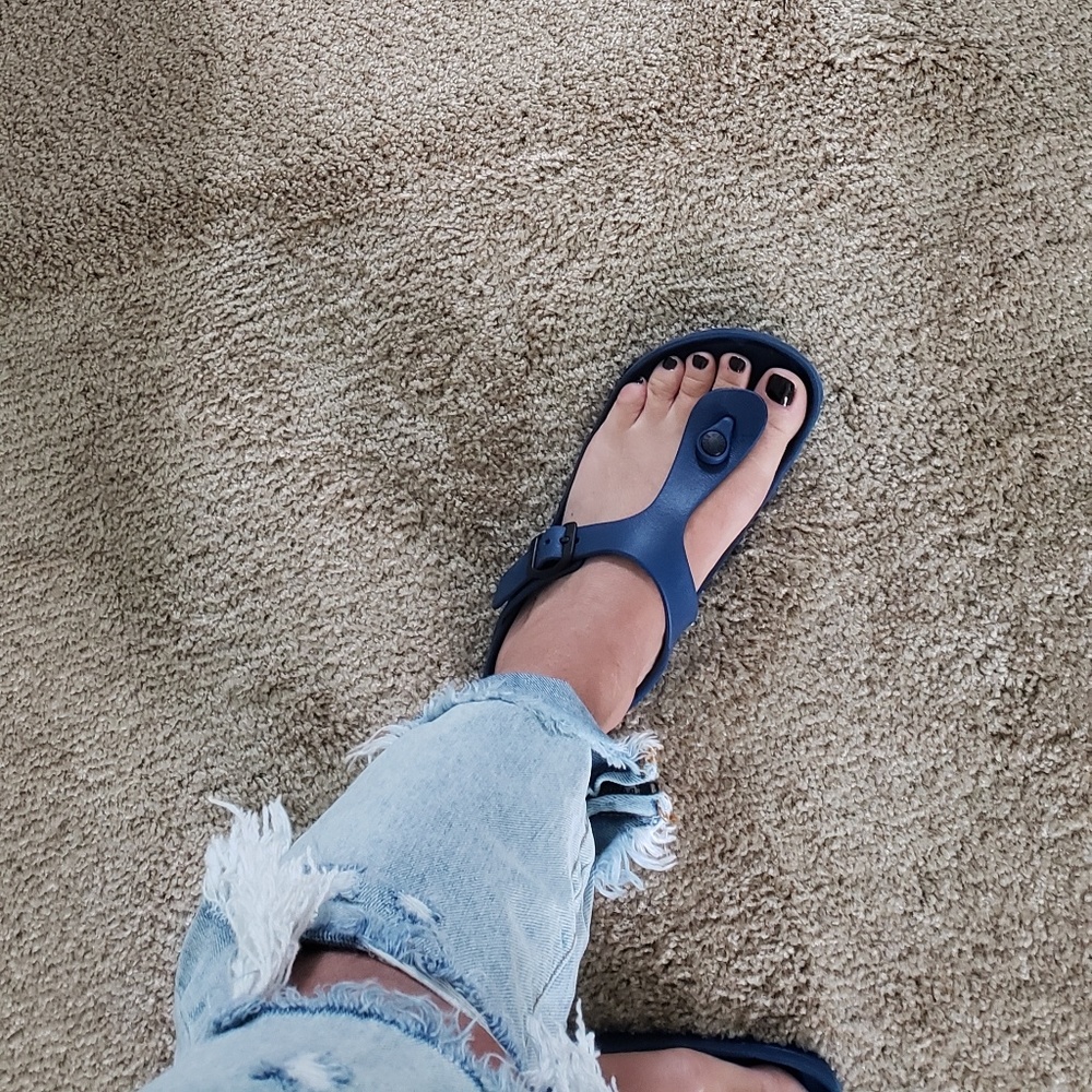Navy blue birkenstock gelly